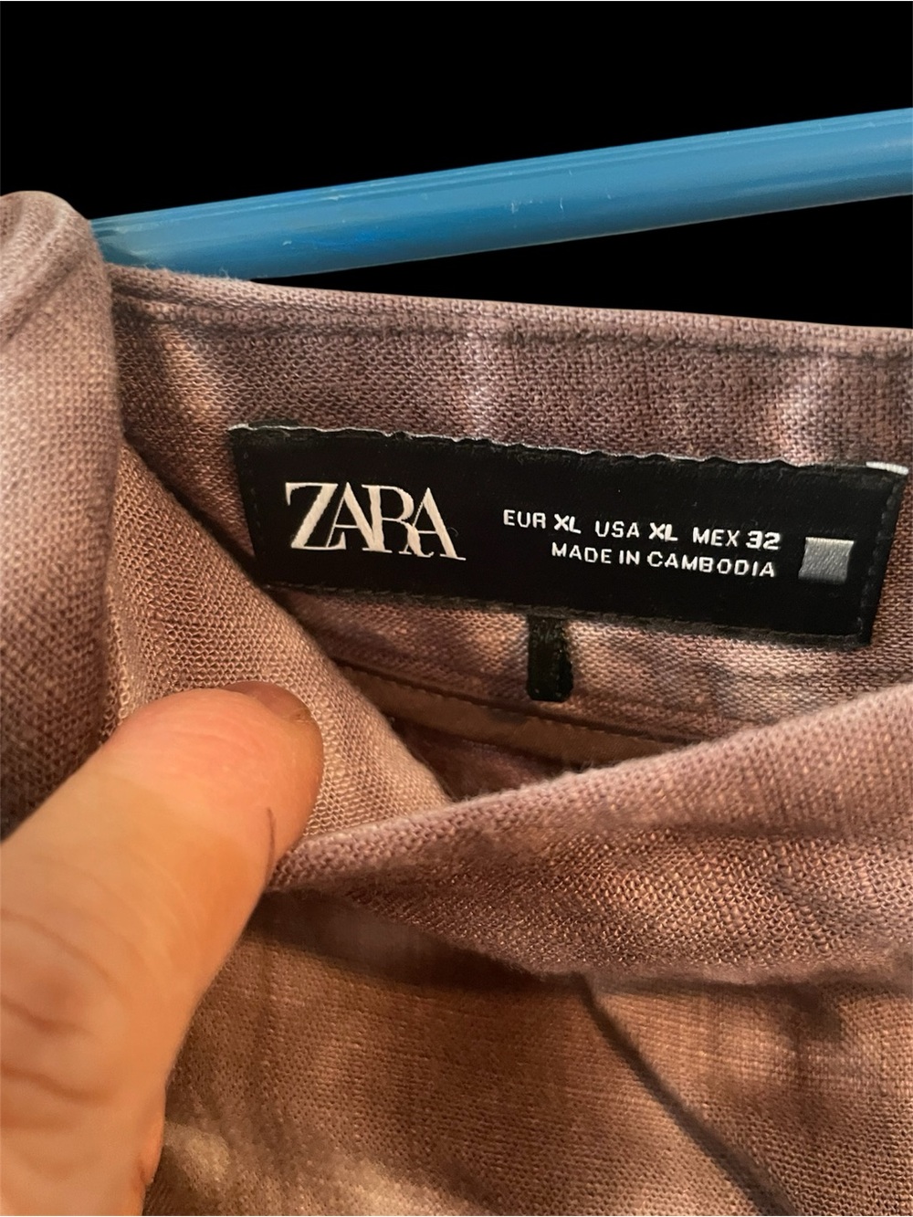 Zara Dusty Mauve Linen blend XL Pants - Picture 5 of 6